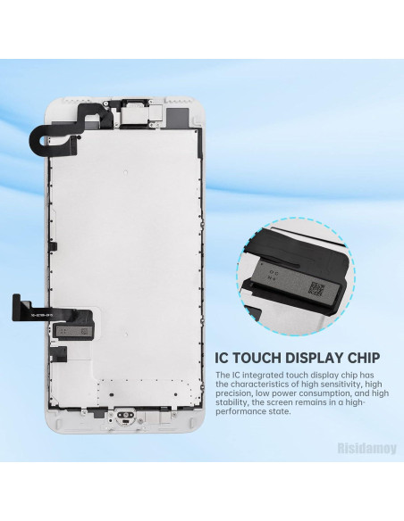 Pantalla LCD Reemplazo iPhone 7 Plus Risidamoy 5.5" Blanca