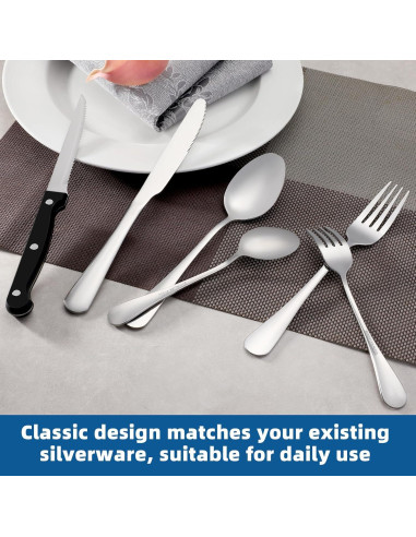 Juego de cuchillos para carne WISKEMA 8 piezas acero inoxidable