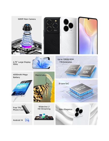 Smartphone Ulefone Note 20 Pro 8GB/128GB Pantalla 6.75" 90Hz