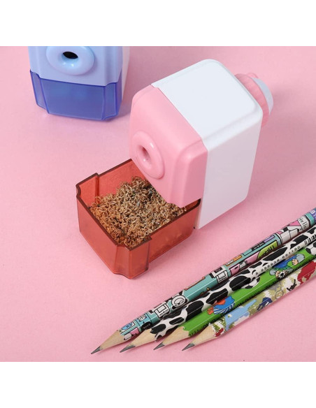 Sacapuntas Manual QIRUIRED Azul con Cuchilla de Acero