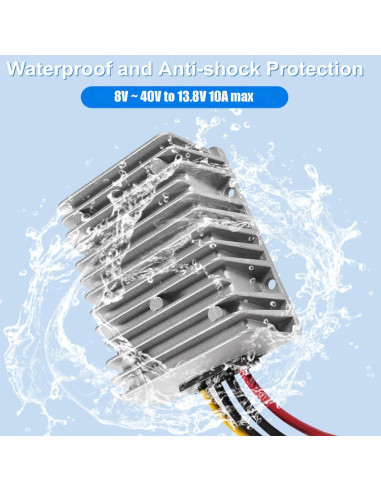 Convertidor Reductor de Voltaje DC 8V-40V a 13.8V 10A AEDIKO