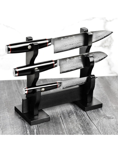 Juego de cuchillos Yaxell Ypsilon SG2, 3 piezas con soporte