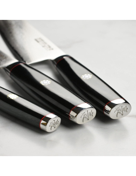 Juego de cuchillos Yaxell Ypsilon SG2, 3 piezas con soporte