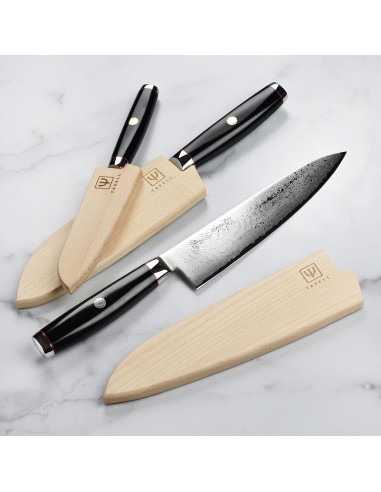 Juego de cuchillos Yaxell Ypsilon SG2, 3 piezas con soporte