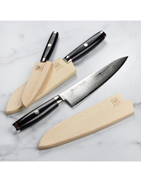 Juego de cuchillos Yaxell Ypsilon SG2, 3 piezas con soporte