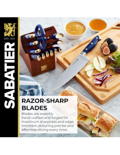 Juego de cuchillos forjados 14 piezas Sabatier acero inoxidable 2