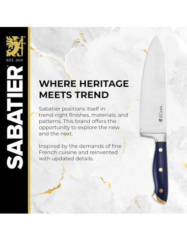 Juego de cuchillos forjados 14 piezas Sabatier acero inoxidable