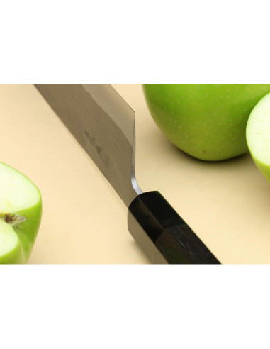 Cuchillo Chef Nakiri Yoshihiro Kurouchi 165mm Acero Azul