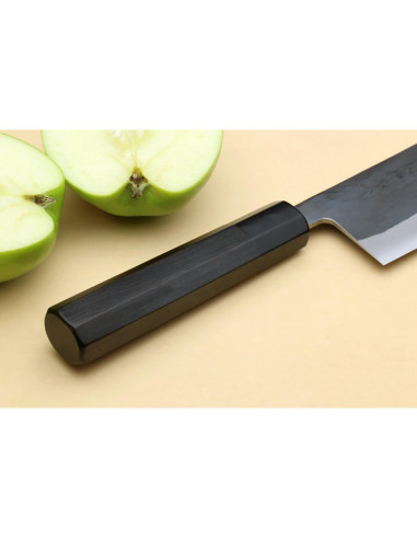 Cuchillo Chef Nakiri Yoshihiro Kurouchi 165mm Acero Azul