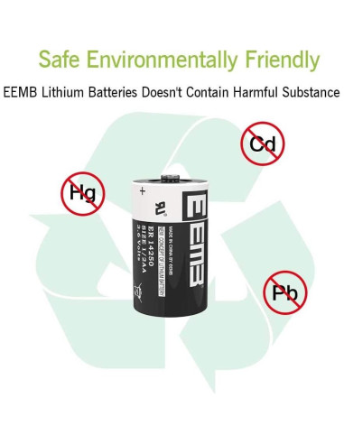 Batería de Litio EEMB ER14250 3.6V 1200mAh 1/2AA No Recargable