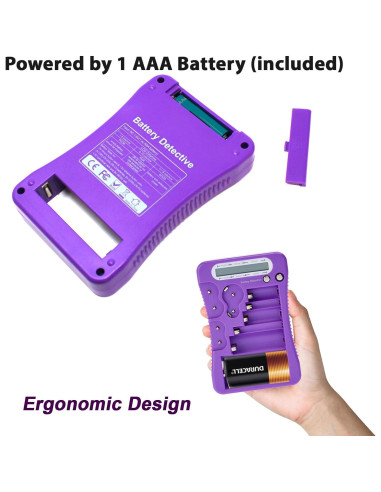 Probador de Baterías LCD Battery Detective - AA, AAA, 9V, CR2032