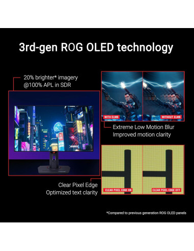 Monitor de Juegos ASUS ROG Strix 27" OLED QHD 240Hz
