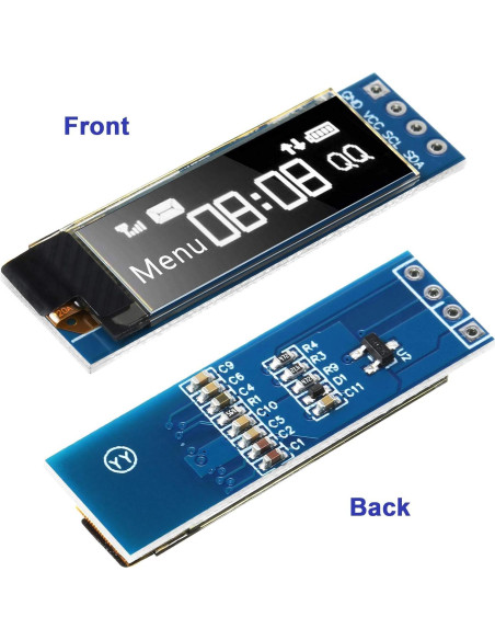Módulo de Pantalla OLED I2C Frienda 0.91" 5 Piezas Blanco