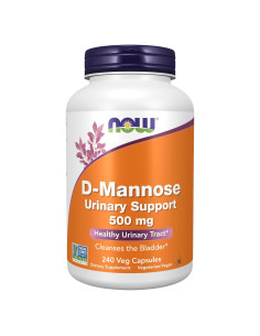 D-Mannose 500 mg NOW Foods - 240 Cápsulas Veganas
