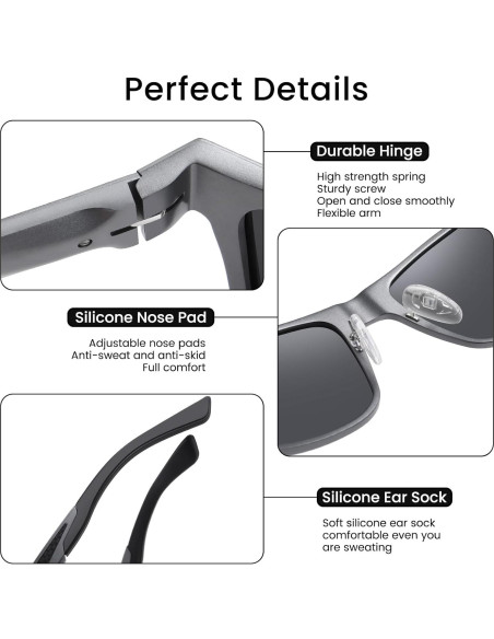 Gafas de sol DUCO 8207 polarizadas UV400 para hombres Gafas de sol DUCO 8207 polarizadas UV400 para hombres