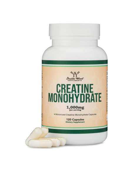 Cápsulas de Creatina Monohidratada Double Wood - 120 Unidades