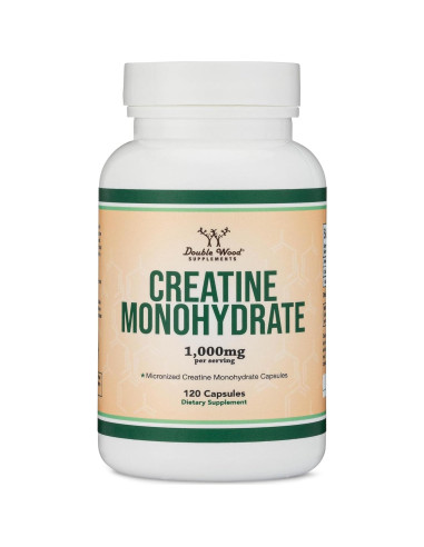 Cápsulas de Creatina Monohidratada Double Wood - 120 Unidades