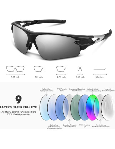 Gafas de Sol BEACOOL 7189 Polarizadas UV400 para Deportes