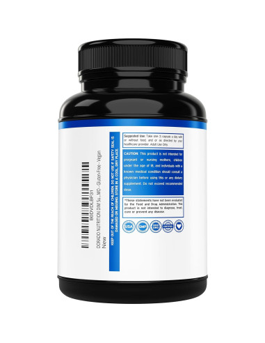 Suplemento DIM Dorado Nutrition 200mg 60 Cápsulas Veganas