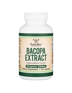 Cápsulas de Bacopa Monnieri 450mg Double Wood - Suplemento Cognitivo