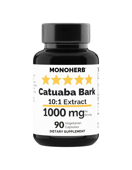 Extracto de Corteza de Catuaba Monoherb 1000 mg - 90 Cápsulas Vegetarianas