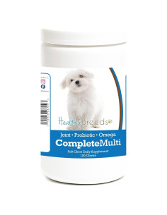 Multivitamina Suave para Perros Maltés Healthy Breeds 120 Unidades