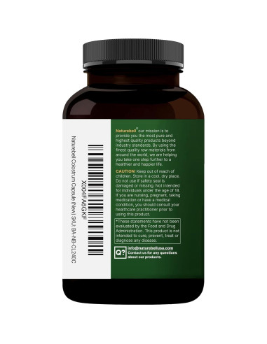 Suplemento Calostro Bovina NatureBell 1000mg 240 Cápsulas