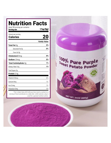 Polvo de Batata Morada 680g - Colorante Natural para Hornear