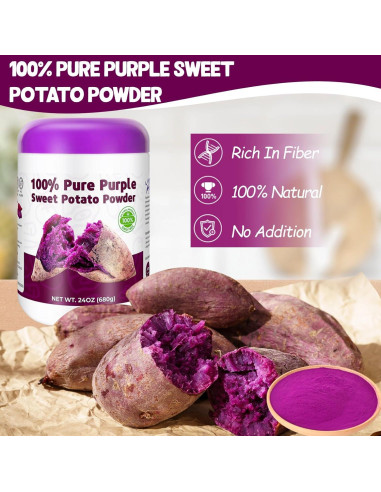Polvo de Batata Morada 680g - Colorante Natural para Hornear