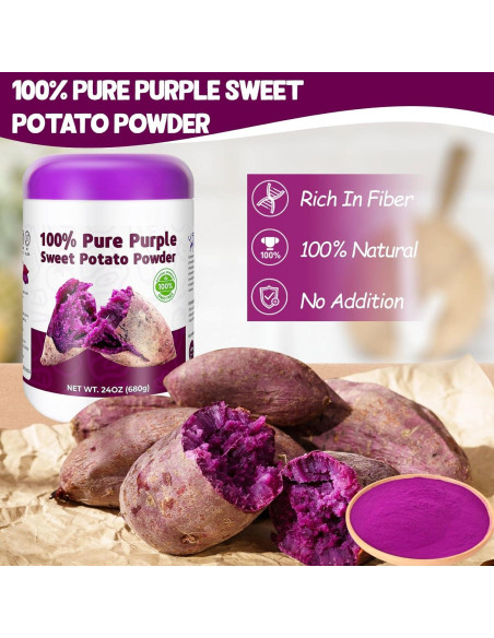 Polvo de Batata Morada 680g - Colorante Natural para Hornear