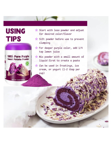 Polvo de Batata Morada 680g - Colorante Natural para Hornear