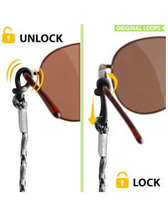 Cadena para Gafas SIGONNA - Sujetador Ajustable Marrón 2