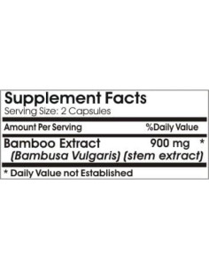 Extracto de Bambú 900mg 180 Cápsulas Naturetition Sin Aditivos 2