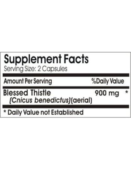Cardo Bendito 900mg 100 Cápsulas Naturetition - Sin Aditivos