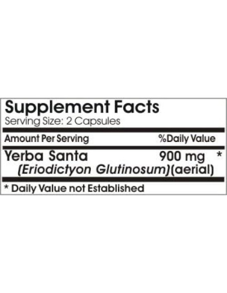 Yerba Santa 900mg 90 Cápsulas Naturetition Sin Aditivos