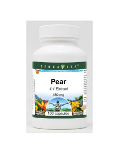 Suplemento de Pera 4:1 TerraVita 450 mg 300 cápsulas