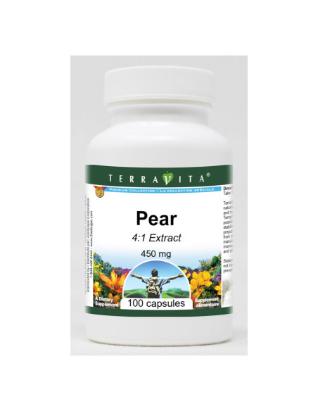 Suplemento de Pera 4:1 TerraVita 450 mg 300 cápsulas