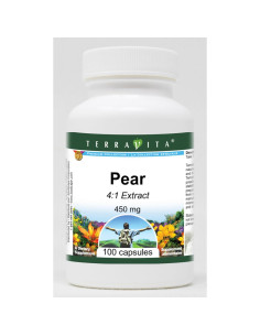 Suplemento de Pera 4:1 TerraVita 450 mg 300 cápsulas 2