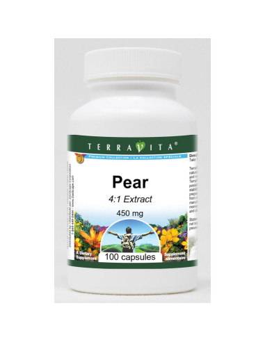 Suplemento de Pera 4:1 TerraVita 450 mg 300 cápsulas