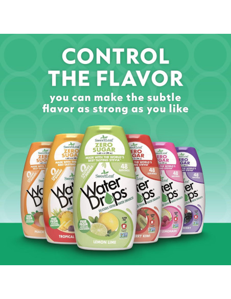 Gotas de Sabor para Agua SweetLeaf - Sin Azúcar, 48 ml
