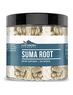 Cápsulas de Raíz Suma Tierra Nacida 200 Unidades Pura Sin Aditivos