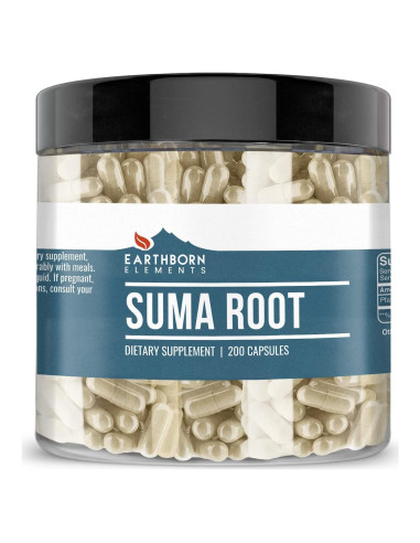 Cápsulas de Raíz Suma Tierra Nacida 200 Unidades Pura Sin Aditivos