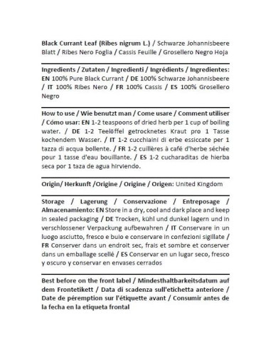 Té Herbal de Hoja de Grosella Negra Health Embassy 100g