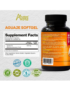 Cápsulas de Gel Suave de Aceite de Aguaje Amazon Andes 100% Vegano 2