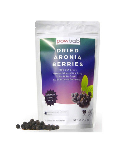 Bayas de Aronia Secas powbab 184 g Orgánicas de EE. UU.