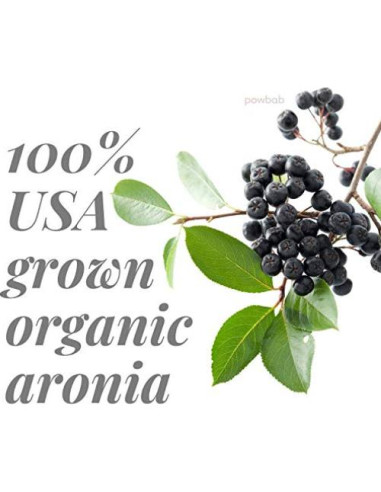 Bayas de Aronia Secas powbab 184 g Orgánicas de EE. UU.