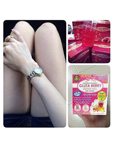 Bebida Blanqueadora de Piel Gluta Berry 200000 mg 10 sobres