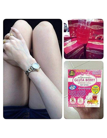 Bebida Blanqueadora de Piel Gluta Berry 200000 mg 10 sobres