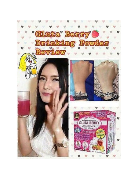 Bebida Blanqueadora de Piel Gluta Berry 200000 mg 10 sobres