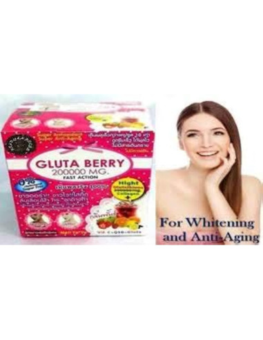 Bebida Blanqueadora de Piel Gluta Berry 200000 mg 10 sobres